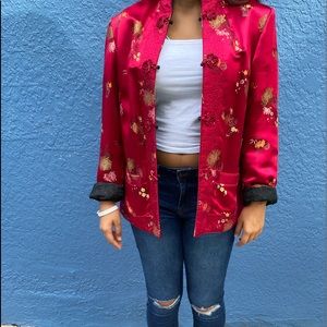 Vintage Asian Satin Reversible Jacket